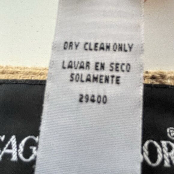 SAG HARBOR Wool Blend Skirt Tan Plaid Wrap Fringe Lined Women’s 10 - Picture 9 of 10